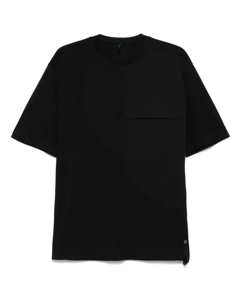 TRANSIT T-Shirt mit Logo-Detail - Schwarz Schwarz