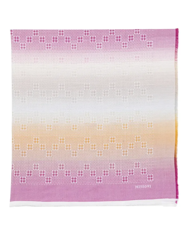 Missoni Quadratischer Schal - Rosa Rosa