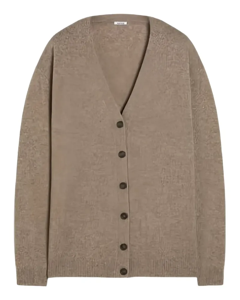 ASPESI V-neck knitted cardigan - Braun Braun
