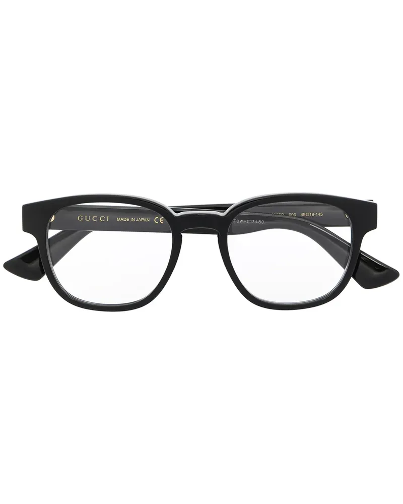 Gucci Brille mit eckigem Gestell - Schwarz Schwarz