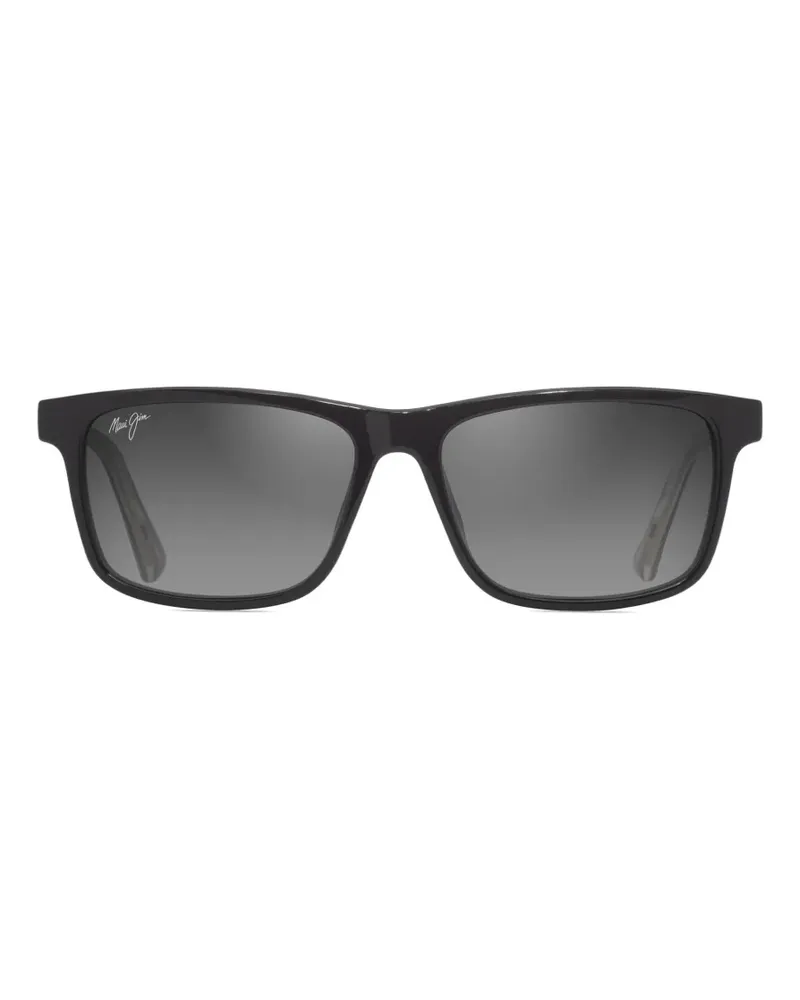 Maui Jim Eckige Okina Sonnenbrille - Schwarz Schwarz