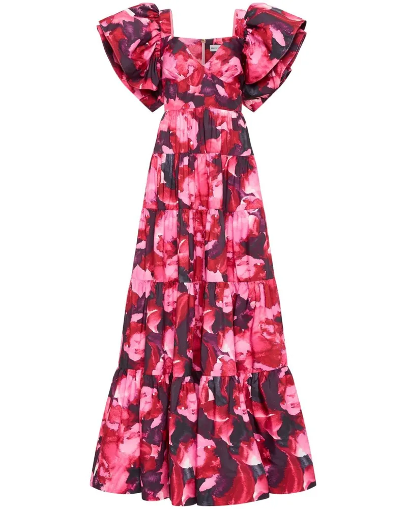 Rebecca Vallance Abendkleid mit abstraktem Print Rosa