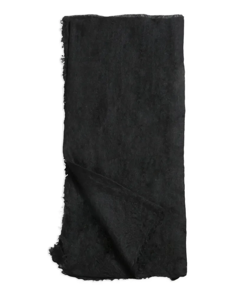Frenckenberger frayed-edge scarf - Schwarz Schwarz