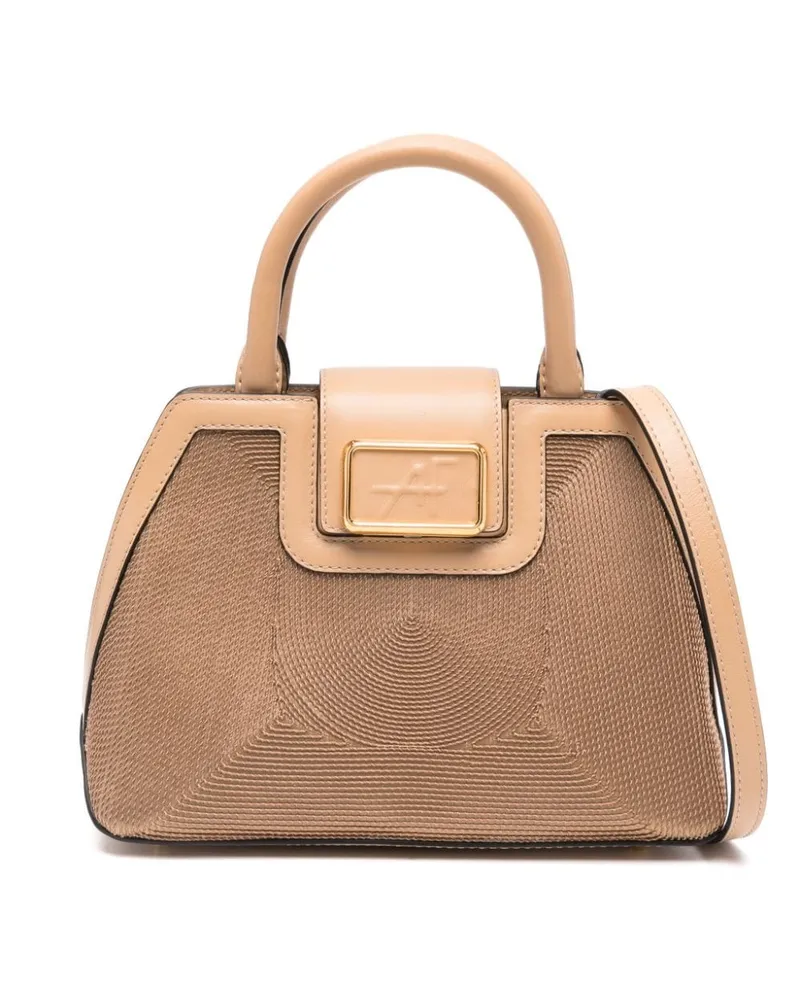 Alberta Ferretti Albi33 Shopper mit texturiertem Finish Nude