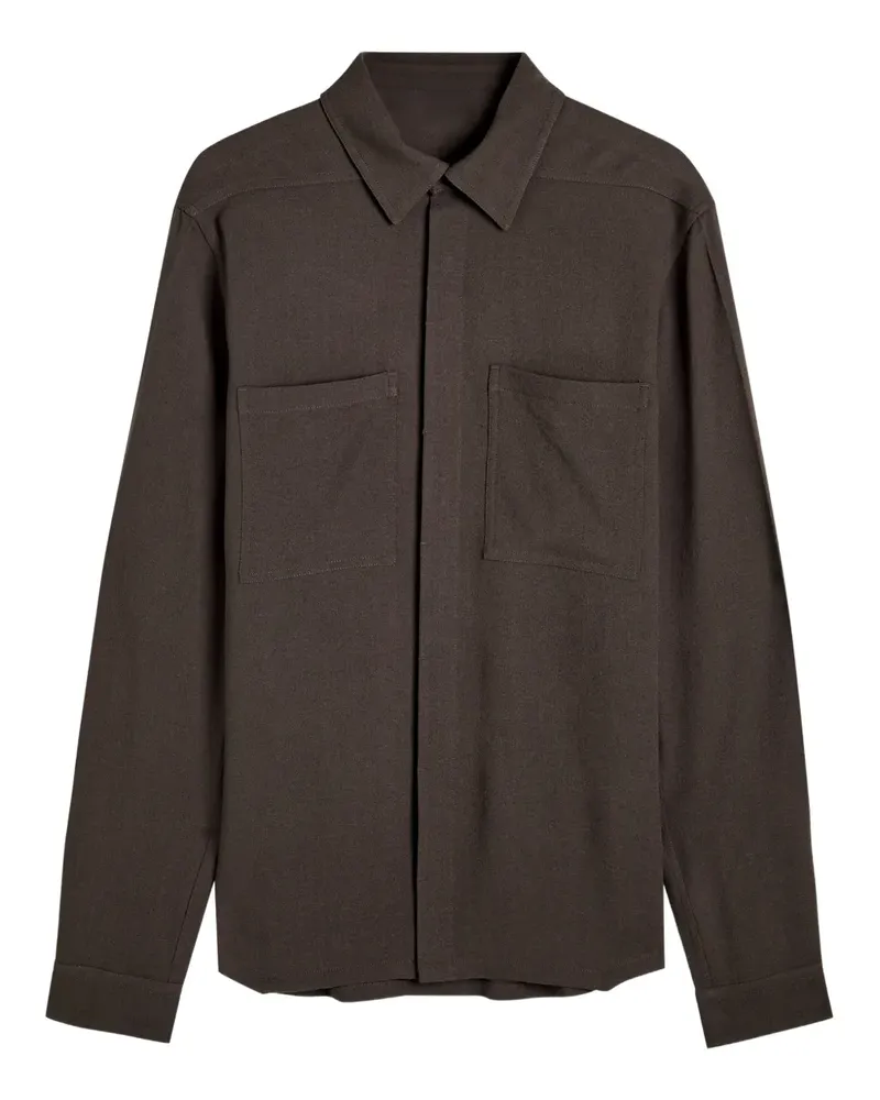 Rick Owens Work Hemd - Braun Braun