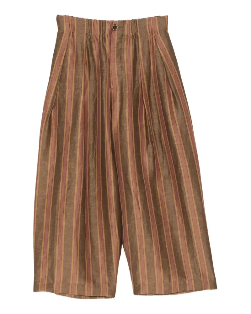 Uma Wang striped button trousers - Braun Braun