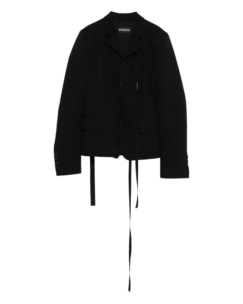 Ann Demeulemeester Jacke mit Gürtel - Schwarz Schwarz