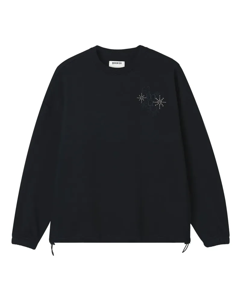 Musium Div. Sweatshirt mit Grafik - Schwarz Schwarz