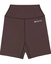 SPORTY & RICH Shorts mit Logo-Print Braun