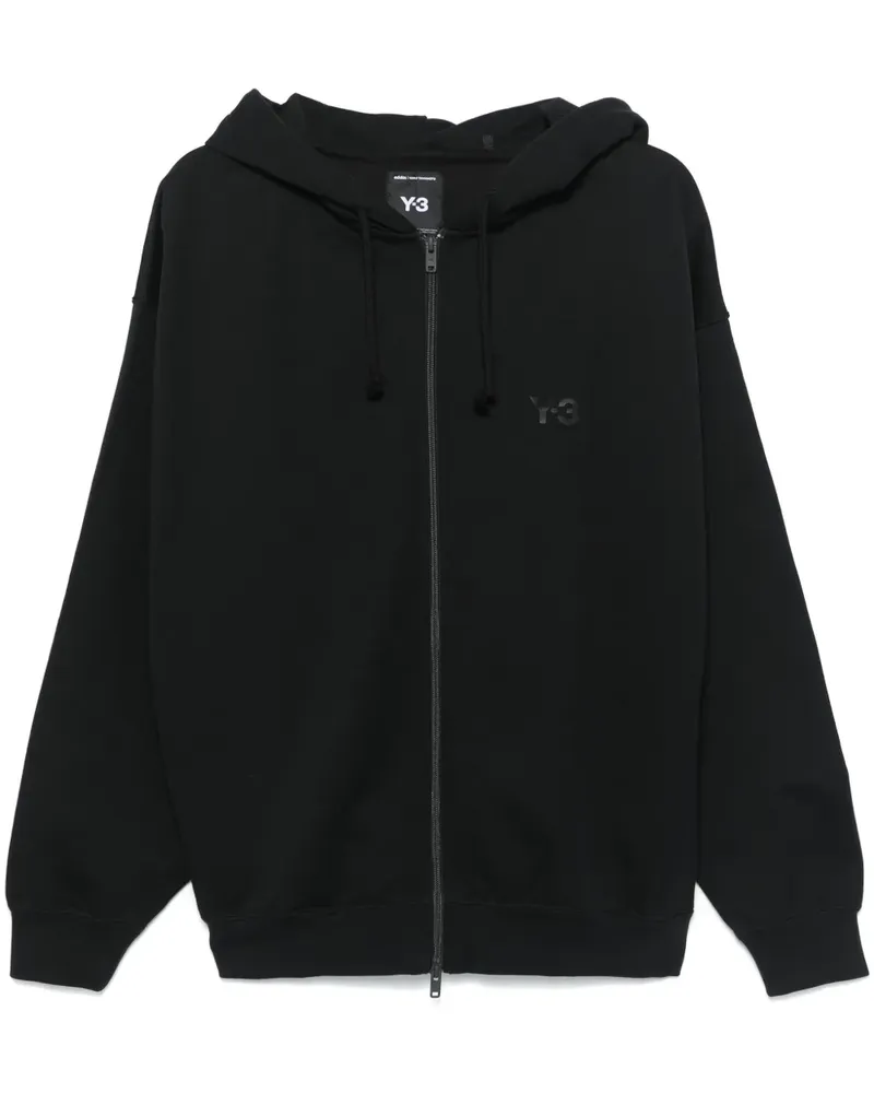 Y-3 Kapuzenjacke mit Reißverschluss - Schwarz Schwarz