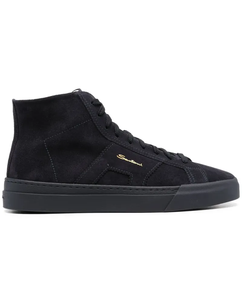 Santoni Sneakers mit Logo-Print - Blau Blau