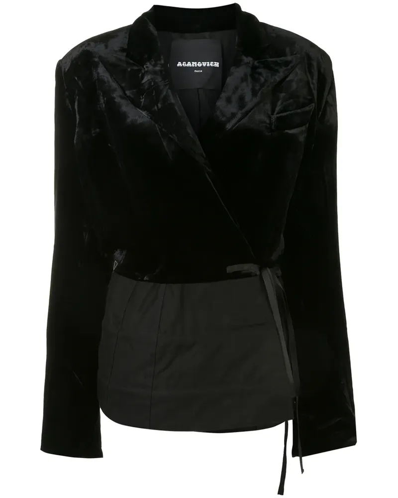 Aganovich Blazer mit Einsatz - Schwarz Schwarz