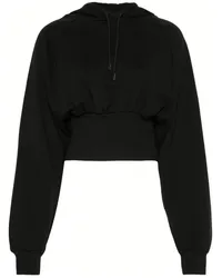 adidas Cropped-Hoodie Schwarz