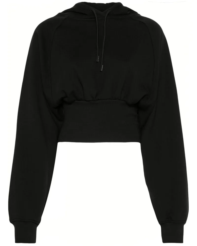 adidas Cropped-Hoodie - Schwarz Schwarz