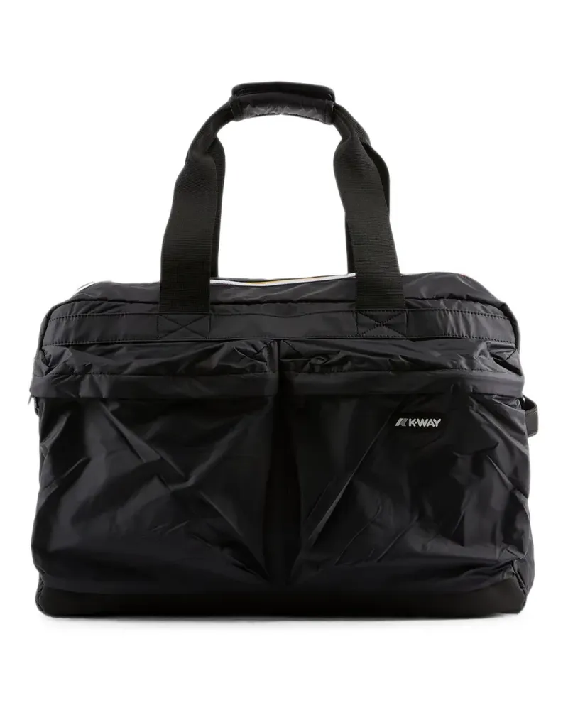 K-Way logo-patch holdall bag - Schwarz Schwarz