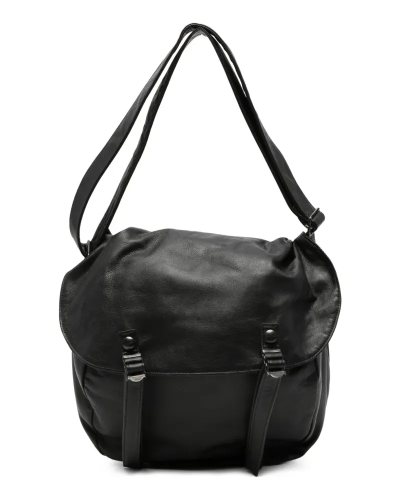 Yohji Yamamoto buckle-fastening leather tote bag - Schwarz Schwarz