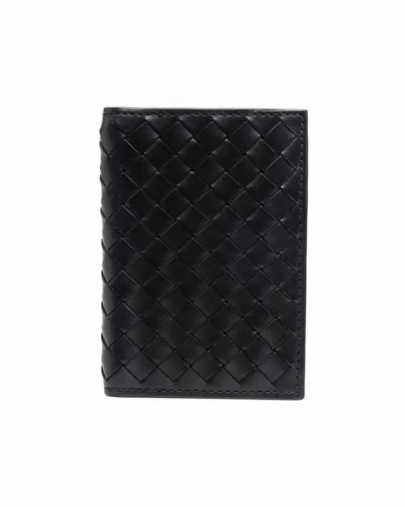 Officine Creative Italia Gewebtes Boudin Portemonnaie - Schwarz Schwarz