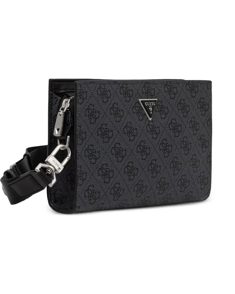 Guess Milano Gürteltasche mit Monogramm-Print - Schwarz Schwarz