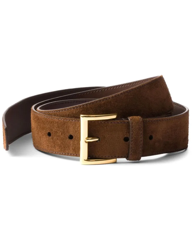 Prada Gürtel aus Wildleder - Braun Braun