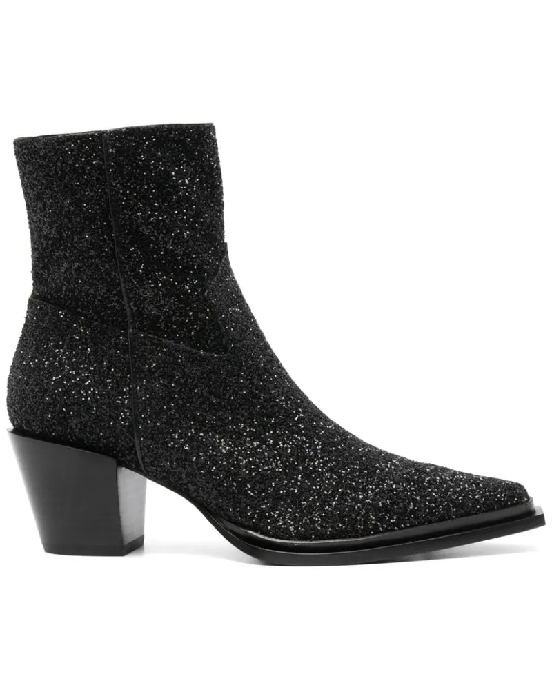 Jimmy Choo Cece Ab Glitter-Stiefeletten 60mm - Schwarz Schwarz