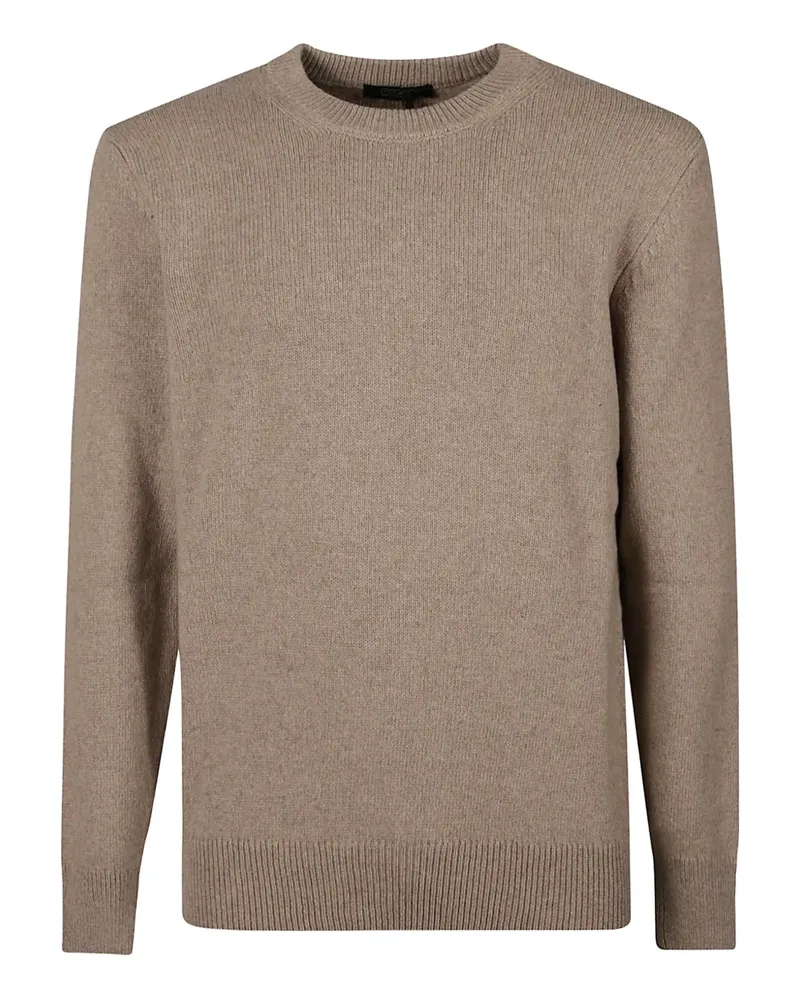 ARAGONA ribbed crewneck sweater - Nude Nude