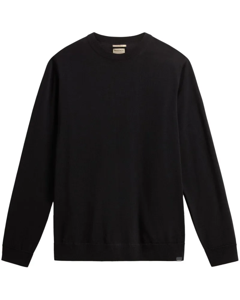 Woolrich Gestrickter Pullover mit Logo-Detail - Schwarz Schwarz