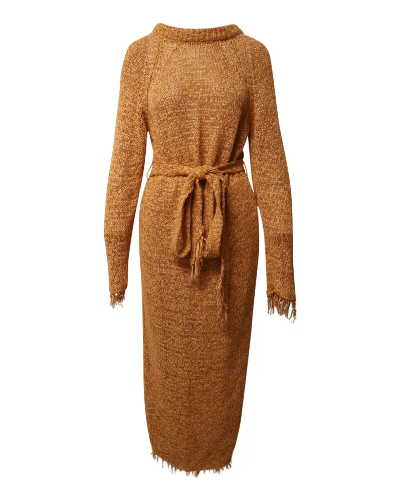 Nanushka Kaize fringed midi dress - Braun Braun