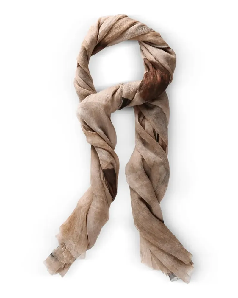 Uma Wang polka dot crinkled scarf - Nude Nude
