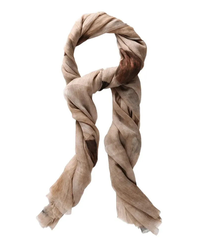 Uma Wang polka dot crinkled scarf - Nude Nude