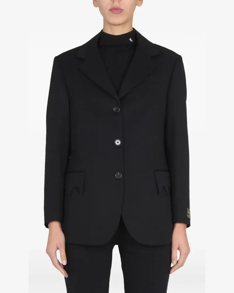 Raf Simons single-breasted blazer - Schwarz Schwarz