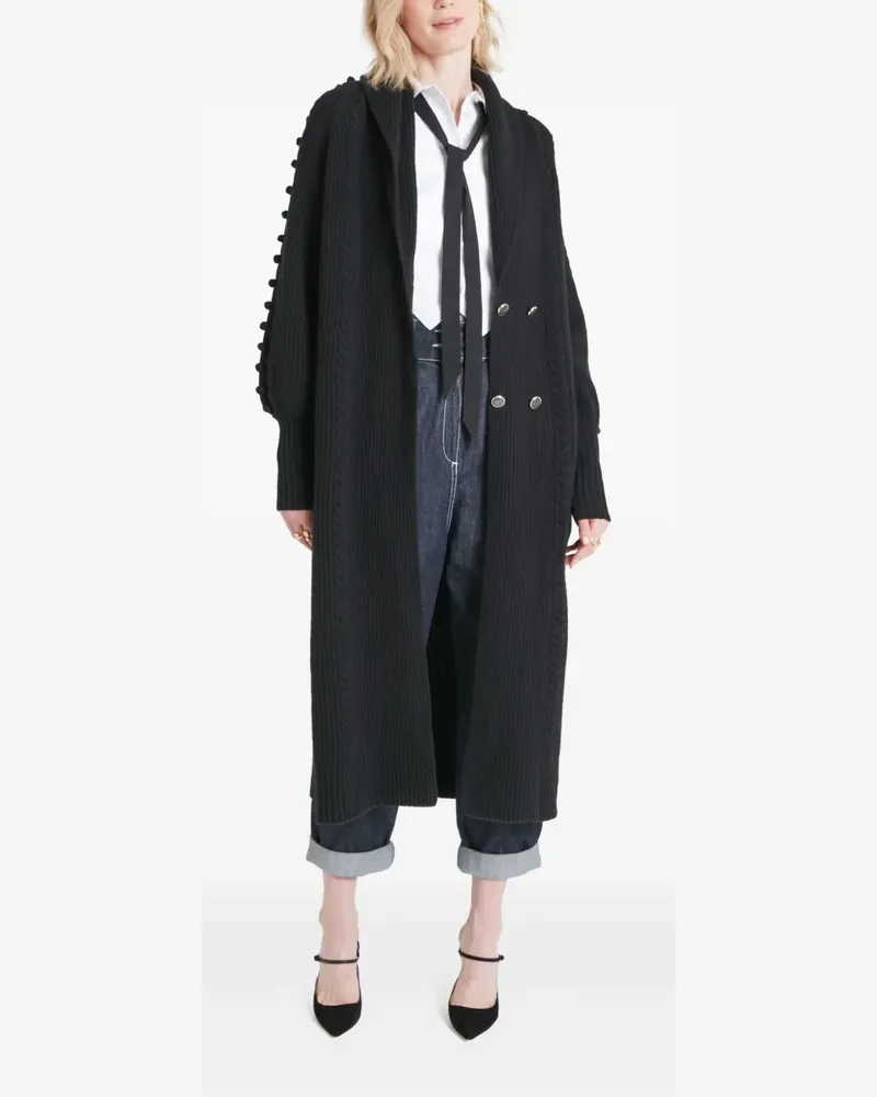 Temperley London Chrissie Strickmantel - Schwarz Schwarz