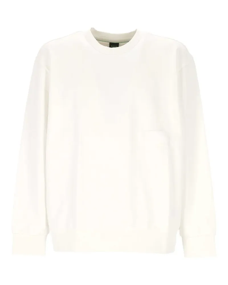 HUGO BOSS Pullover mit Logo-Patch - Weiß Weiß