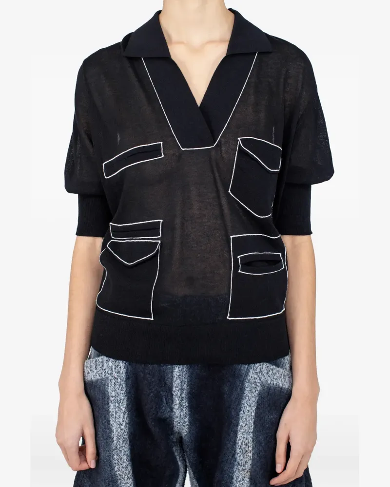 KIKO KOSTADINOV Kreiner polo shirt - Schwarz Schwarz