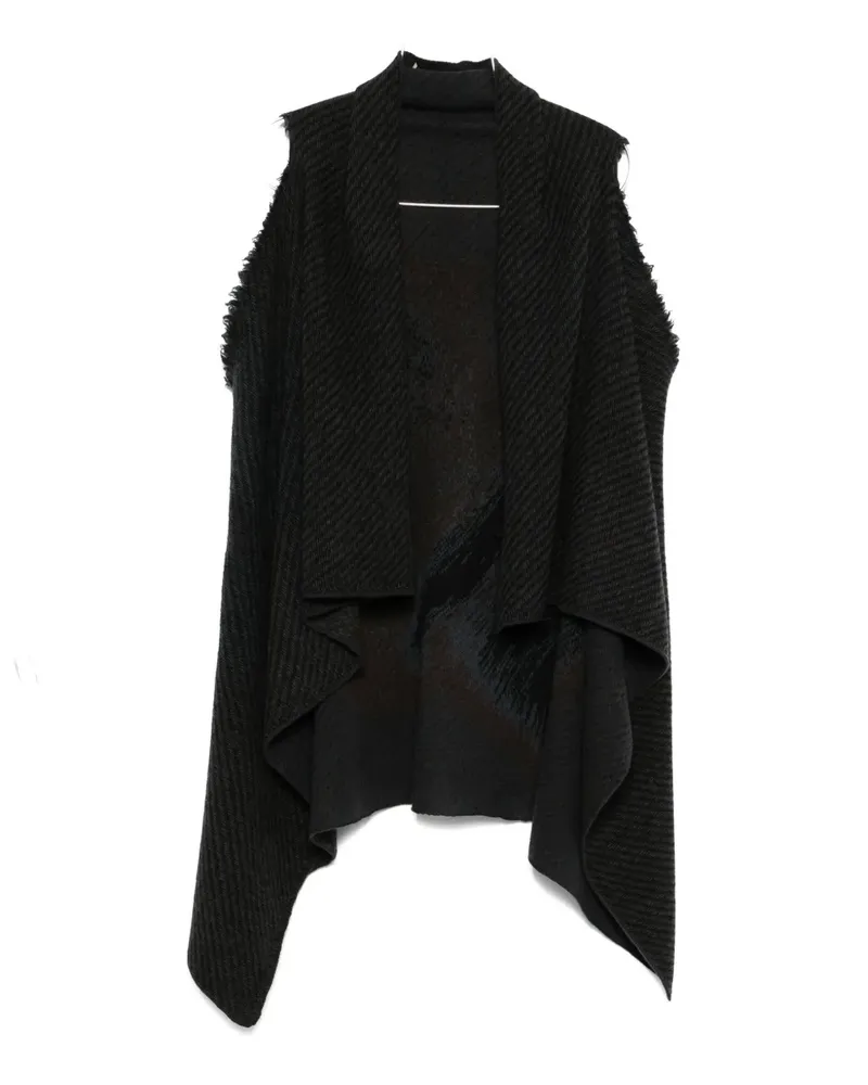 Label Under Construction virgin wool waistcoat - Schwarz Schwarz
