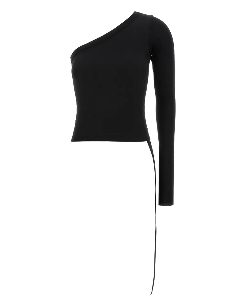 DRKSHDW by Rick Owens Ziggy Langarmshirt mit asymmetrischem Ausschnitt - Schwarz Schwarz