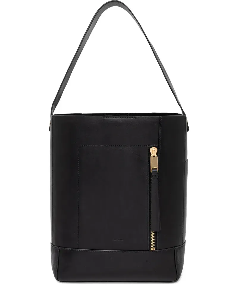 AllSaints Tote Bag mit Reißverschluss - Schwarz Schwarz