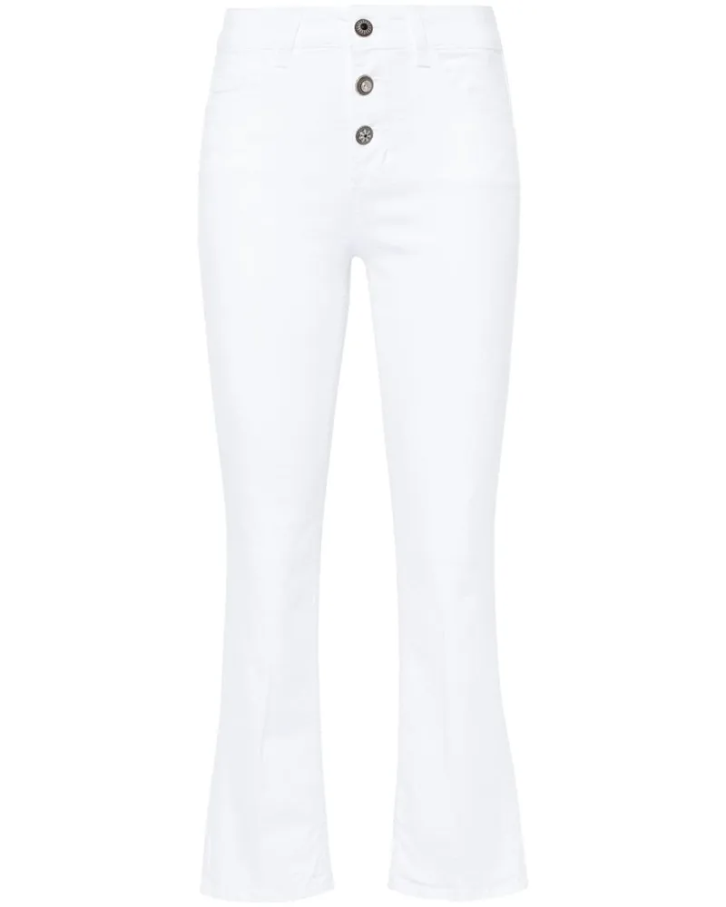 Liu Jo Halbhohe Bootcut-Jeans Weiß