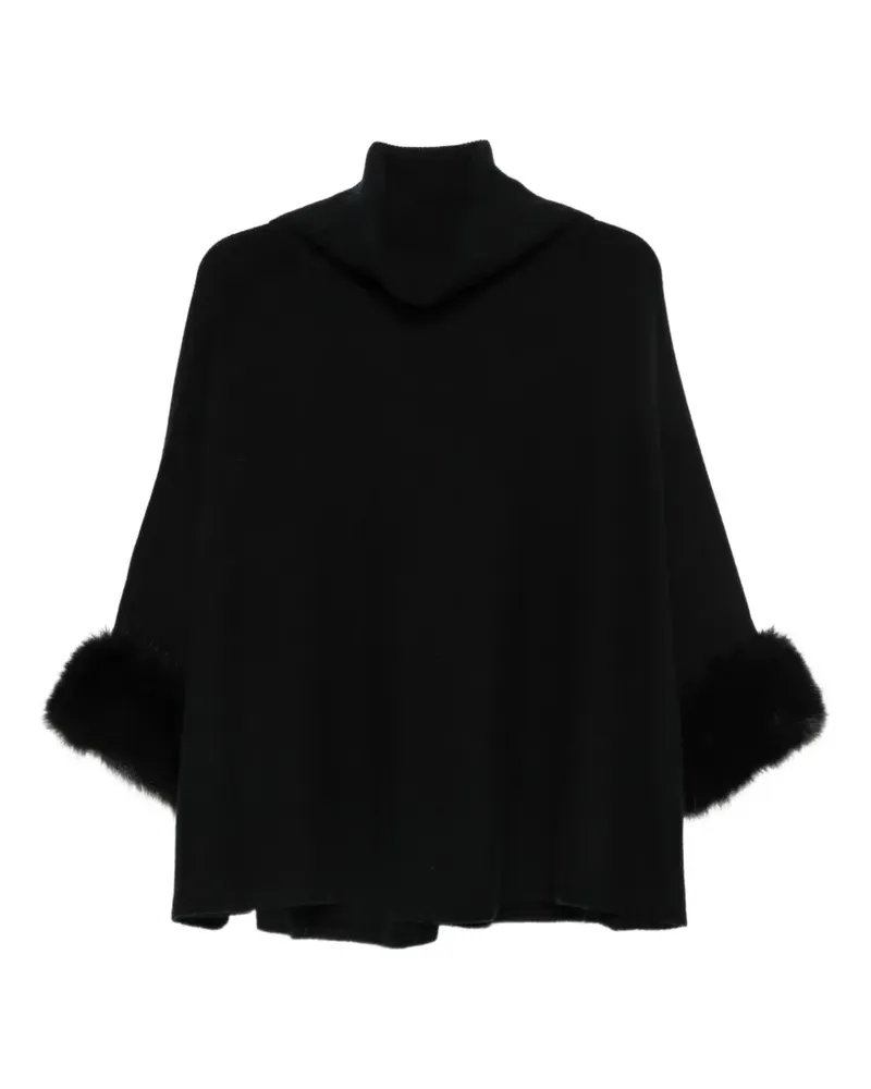 philo-sofie Rollkragenpullover mit Besatz - Schwarz Schwarz