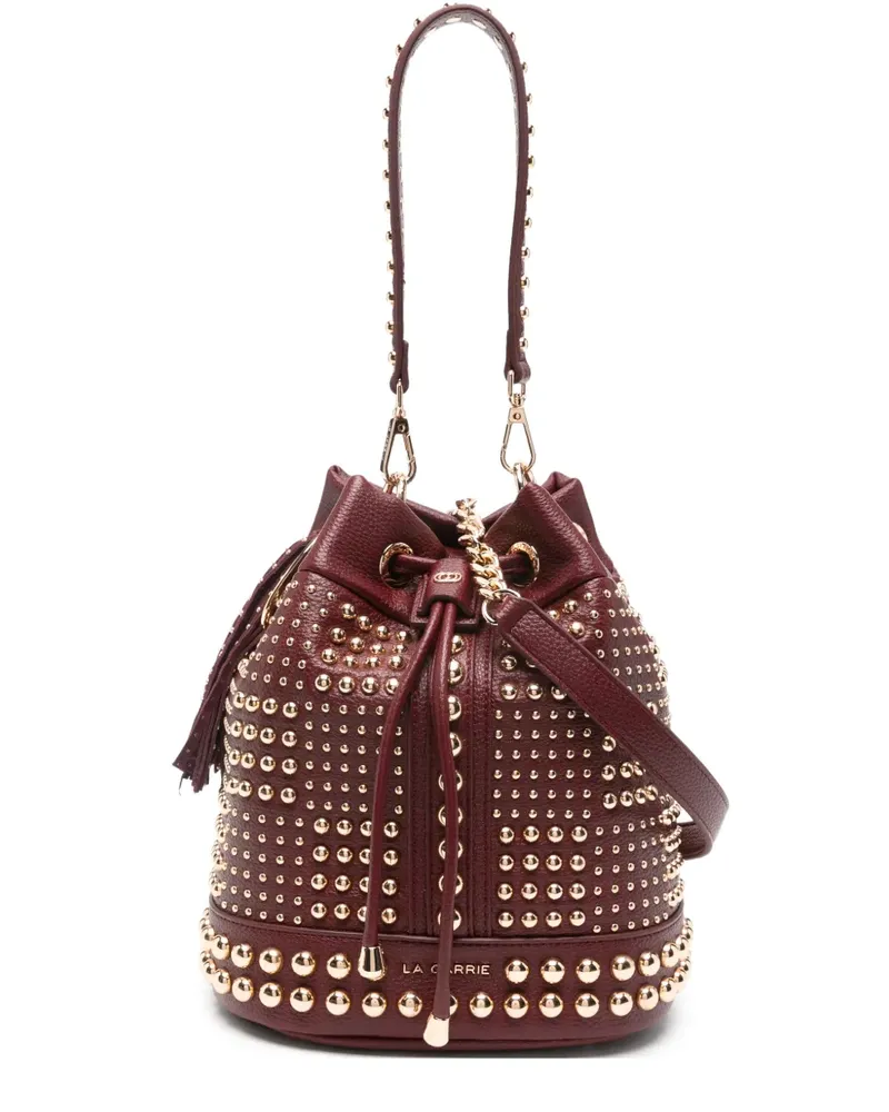 LA CARRIE Planet studded tassel bucket bag - Rot Rot