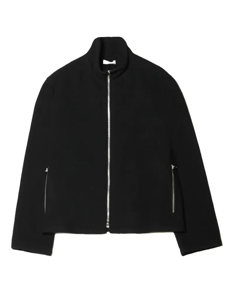 Rier zip-up fleece sweater - Schwarz Schwarz