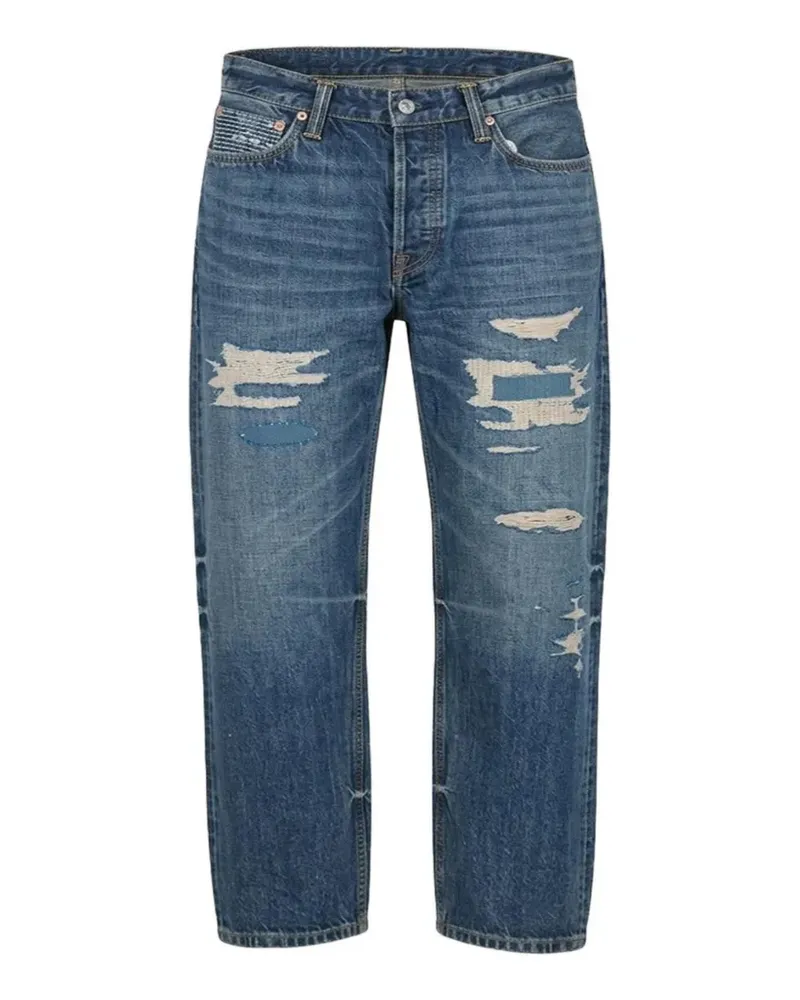Evisu Boro Daicock Patchwork-Jeans - Blau Blau