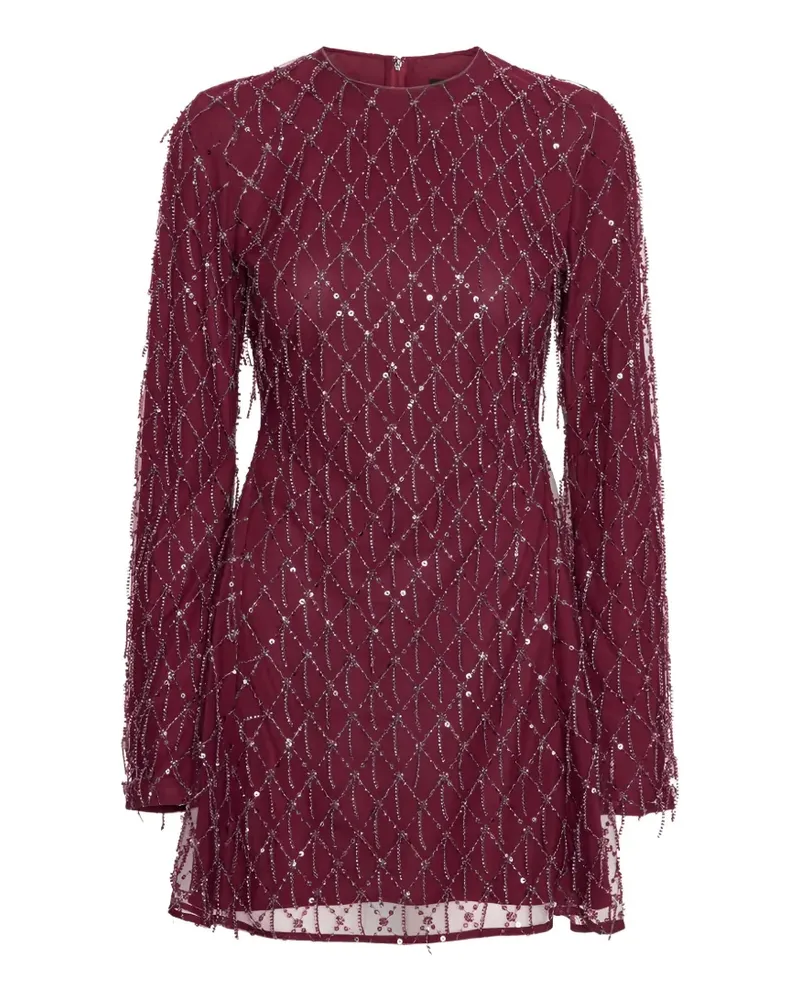 ROTATE Birger Christensen Minikleid mit Pailletten Rot