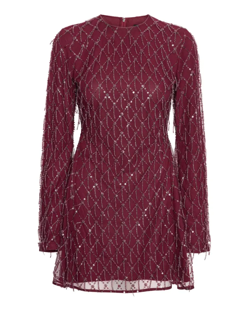 ROTATE Birger Christensen Minikleid mit Pailletten Rot