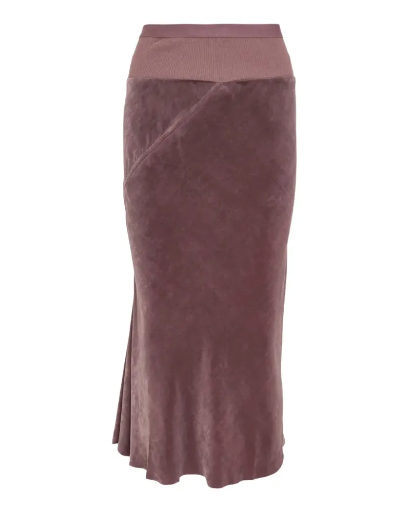 Rick Owens bias-cut velvet midi skirt - Violett Violett
