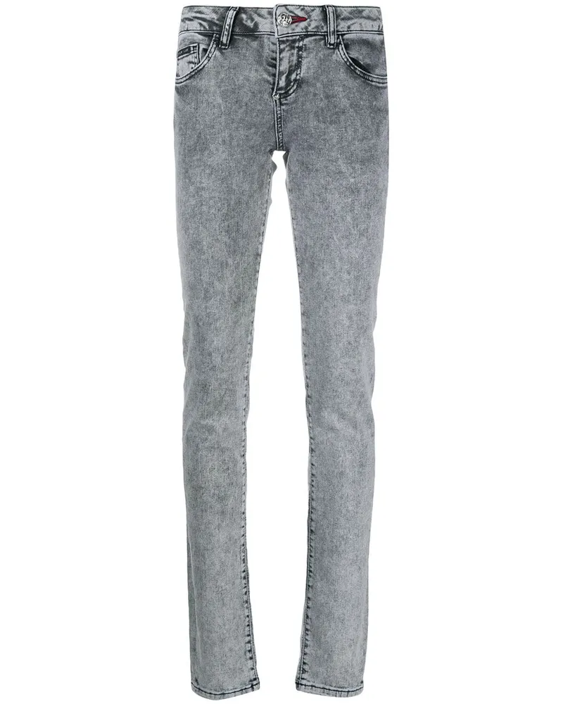 Philipp Plein Halbhohe Skinny-Jeans - Grau Grau