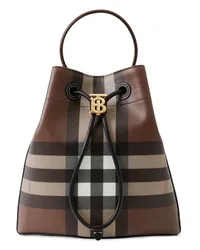 Burberry Kleine Beuteltasche mit TB Braun