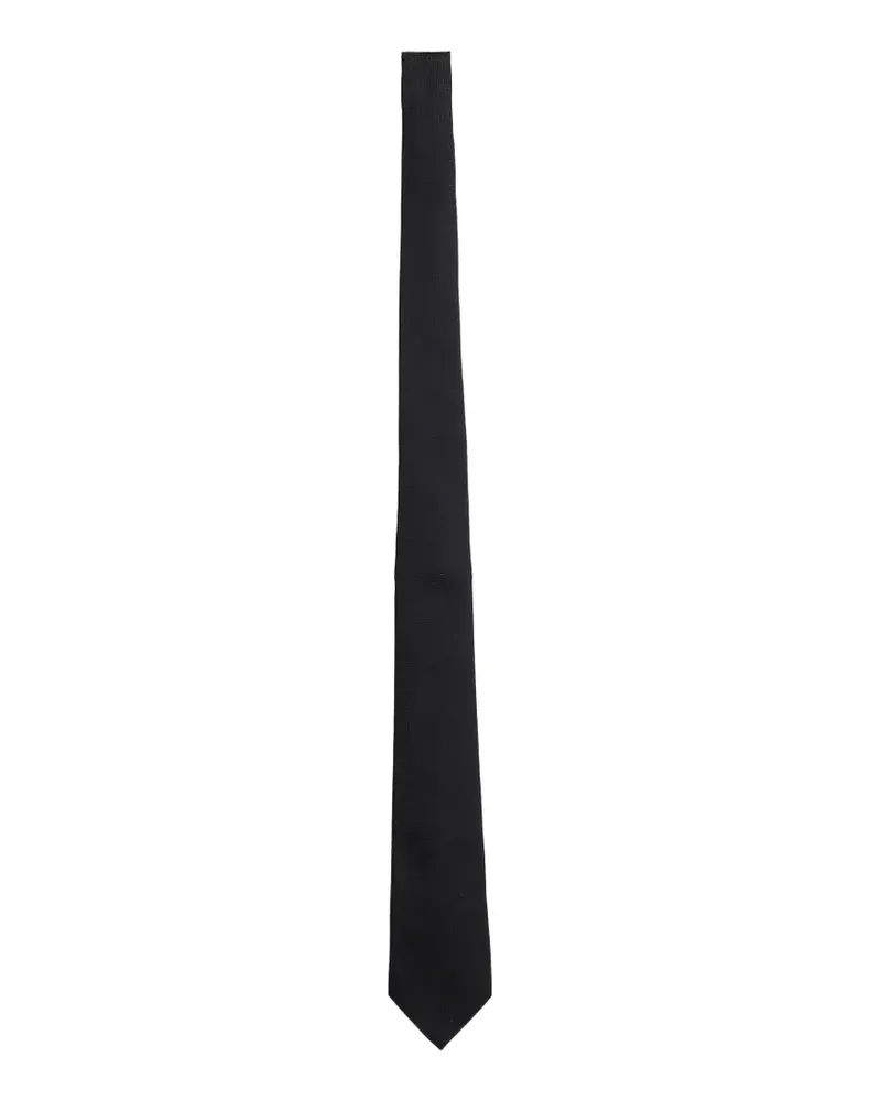 Emporio Armani Spitz zulaufende Krawatte - Schwarz Schwarz