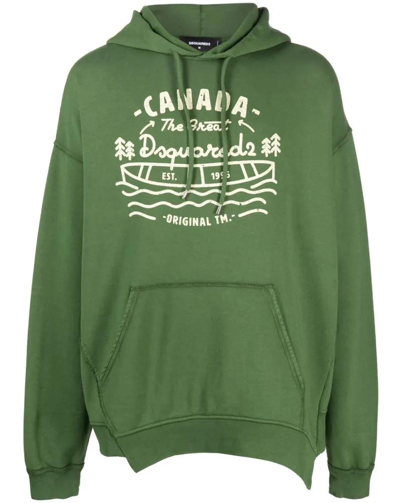 Dsquared2 Hoodie mit grafischem Print - Grün Grün