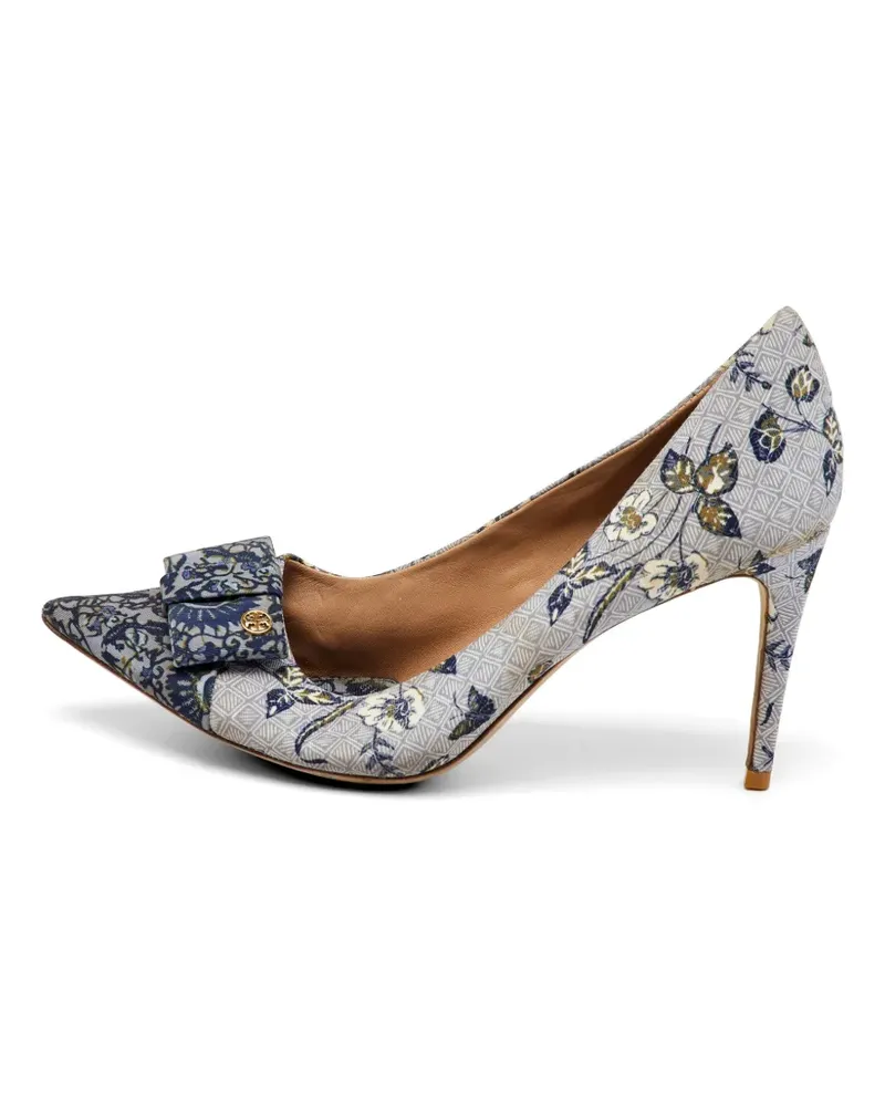 Tory Burch bow pointed-toe pumps - Grau Grau