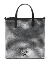 Pinko Mini Tote Bag mit Strass Schwarz